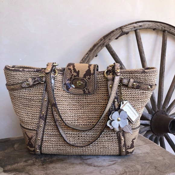 Coach raffia bag Clearance